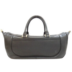LOUIS VUITTON Black Leather Boston Bag